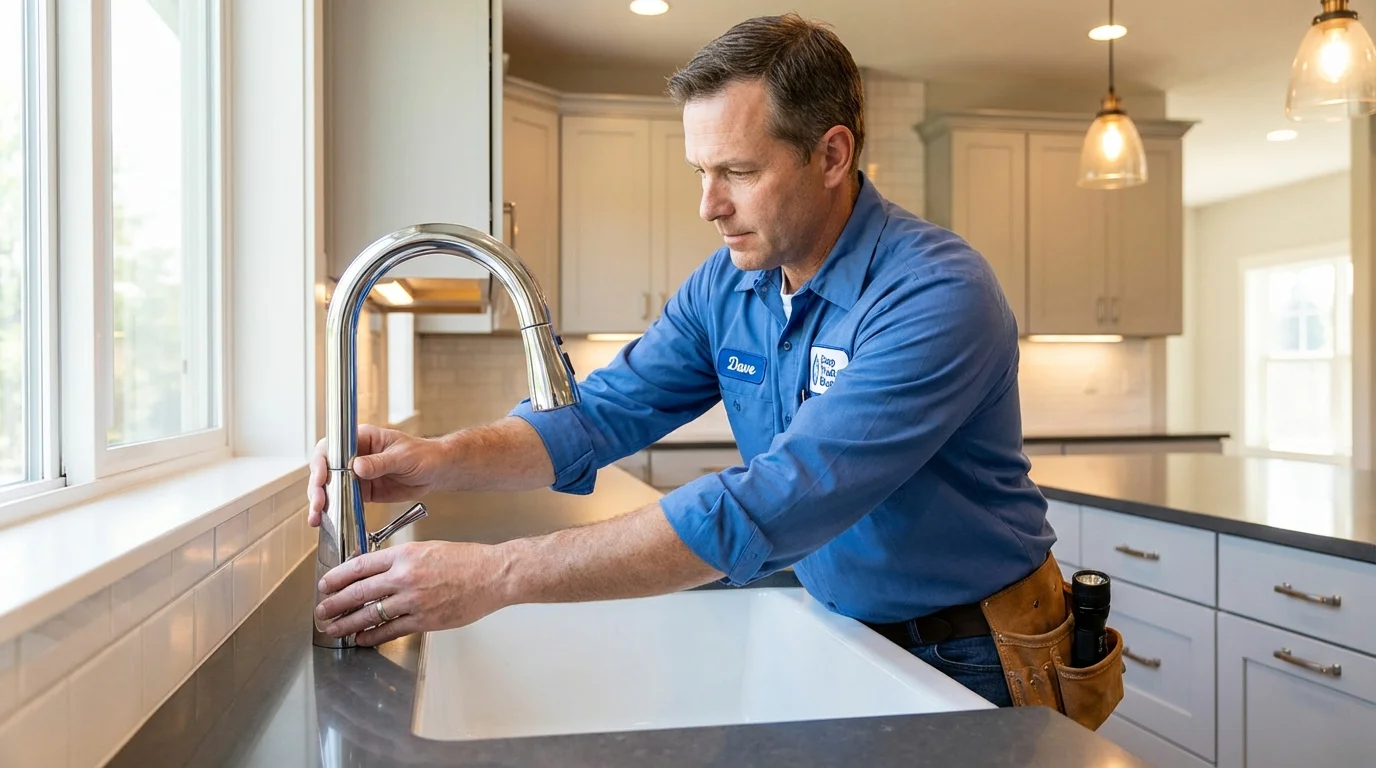 Kitchen faucet installation by Johns Plumbing LLC in Fort Washington